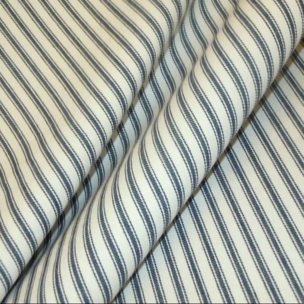 Cotton Ticking Navy Blue Fabric